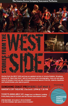 The Source Dance Company performs Stories from the West Side in Sechelt, May 3, 2014